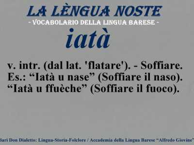 I termini dimenticati del dialetto barese